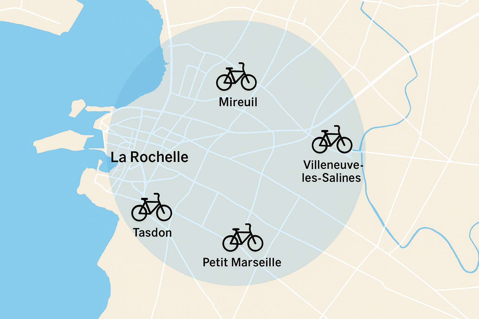 Zone d'action Domicycle service de récupération et réparartion de vélo à domicile